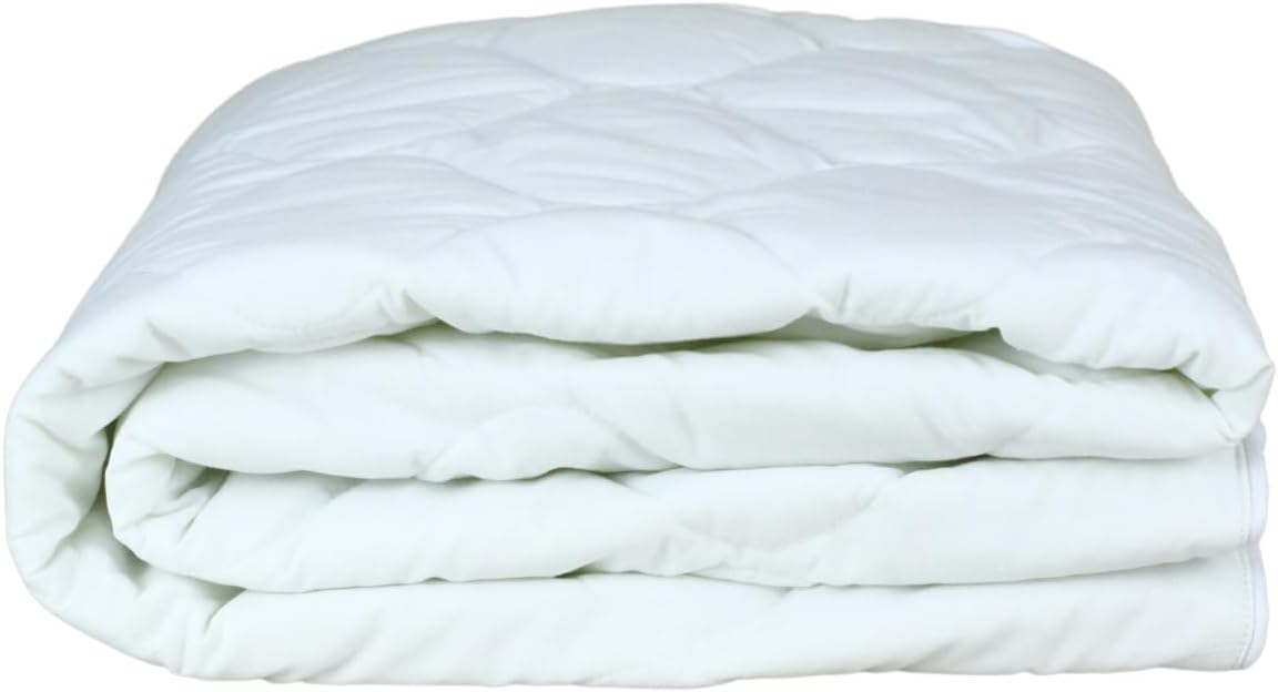 Down Etc | Hotel Waterproof Mattress Pad Lily Pads® | 100% Cotton Twill Diamond Quilted | Bed Protector with Fitted Skirt | King Size, White