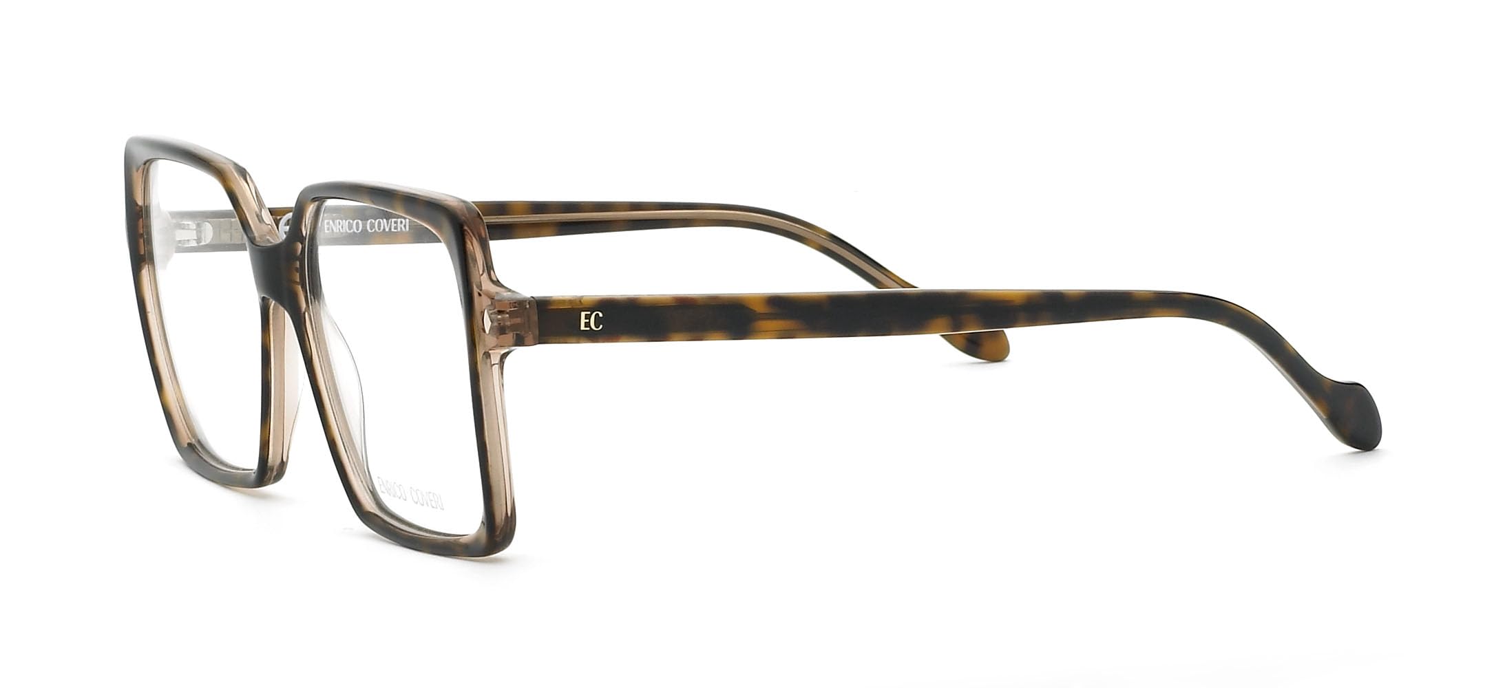 Enrico Coveri Okulary korekcyjne ECV140 damskie oprawki, Hawana