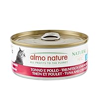 almo nature HFC Natural, Alimento Umido per Gatti - Tonno e Pollo