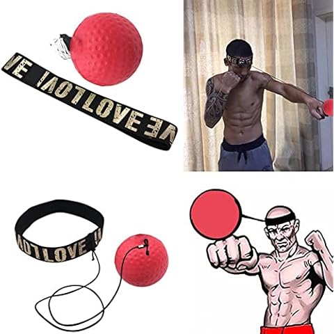 DHliIQQ Boxing Reflex Ball, Boxing Training Ball, Boxing Ball with Headband, Speed Training Suitable for Adult/Kids Best Boxing Equipment for Training, Hand Eye Coordination and Fitness Cover