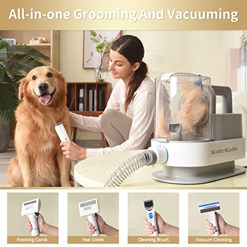 GZI Dog Grooming Vacuum Kits with Multiple Tools - Electric Clipper, Hair Dematting and Shedding, 2.5L Large Capacity Dustbin, 10Kpa Suction, Low Noise - Pet Hair Solution for Dogs and Cats Pet Gifts — view 2