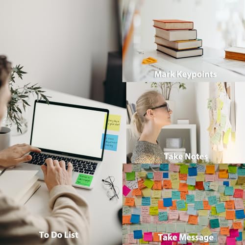 Sticky Notes 16 Pads 3 x 3 inch, zelfklevende notitieblokken, meerdere kleuren, schoolbenodigdheden kantoorproducten, schrijfmemo voor vakantiewinkel, lerarenwaardering kerstcadeau en dagelijkse - Afbeelding 5