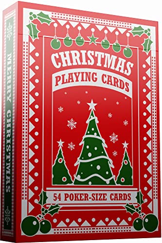 Christmas Playing Cards, Cute Designs for Family Fun with Free Card Game eBook! Great Stocking Stuffer Gift Under 15 Dollars, Premium Poker Card Deck,...