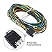 Miady 25ft Trailer Wiring Harness with 4 Flat Connector, 18 AWG Color Coded Wires Trailers Light Wirings Harness Extension with 4ft White Ground Wire