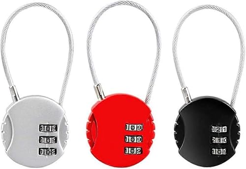 Joyhappst Image Color Colorful Combination Lock 3 Digit Combination Lock Luggage Locking Combination Lock Mini Resettable Combination Padlock For Suitcases,Drawers And Cabi