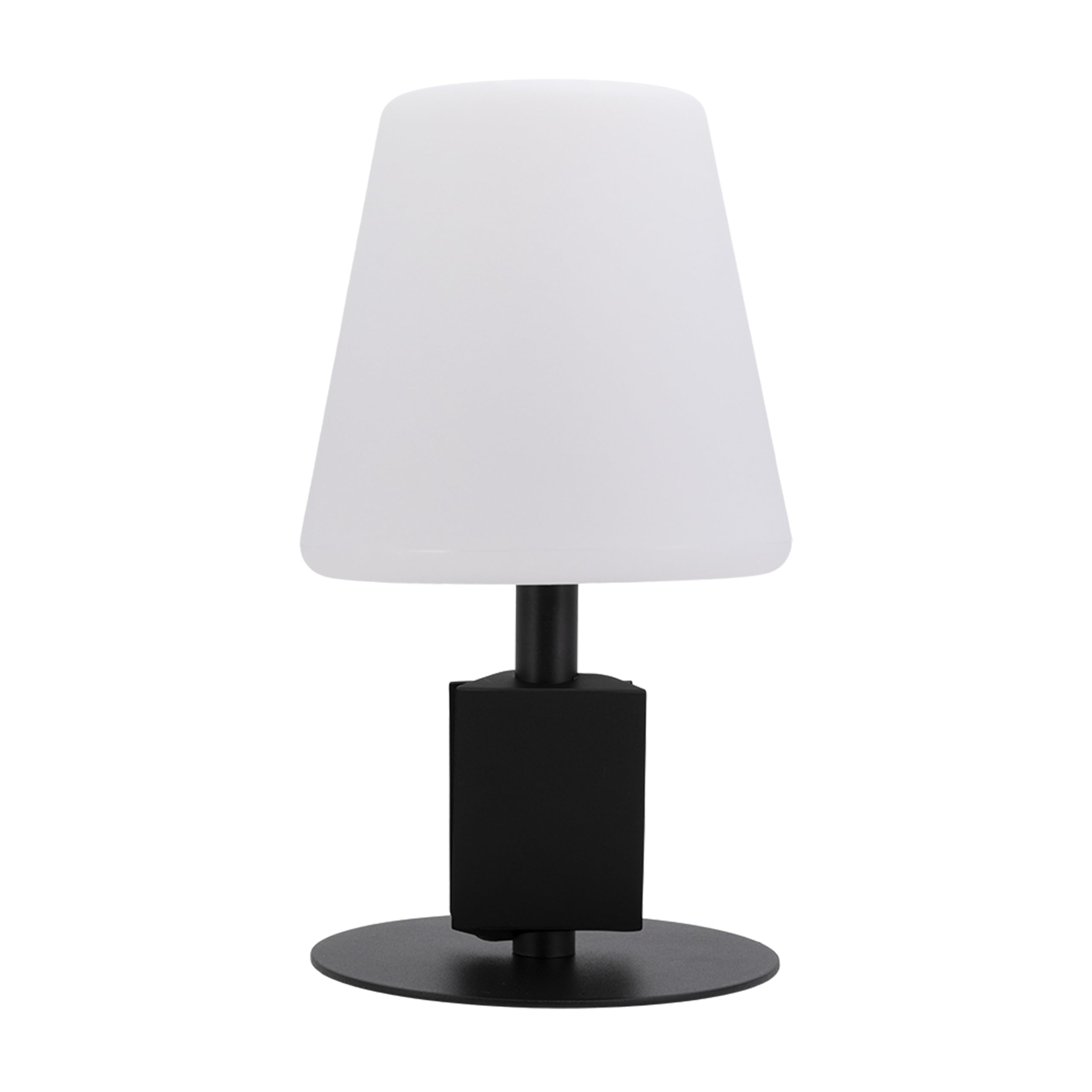 SECURIT - Lampada Da Tavolo LED Michelle - Per Caffè, Ristoranti, Bar, Hotel - Per Interni Ed Esterni - Senza Fili - Ricarica USB - Colore Bianco/Nero