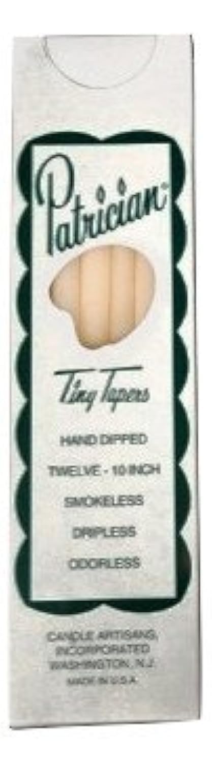 D'light Online Patrician 10 Inch Hand Dipped Skinny Taper Candles (Set of 12, Ivory)