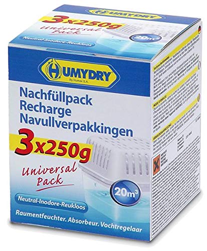 Preisvergleich Produktbild Luft- und Raumentfeuchter HUMYDRY® Compact Nachfüllpackung 3x250g
