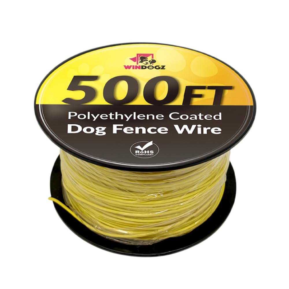 Dog Fence Wire for Electric Dog Fence System, 500 ft, Covers ¼ Acre Area, Easy to Install, Compatible with reputable Underground Fence Brands, Durable
