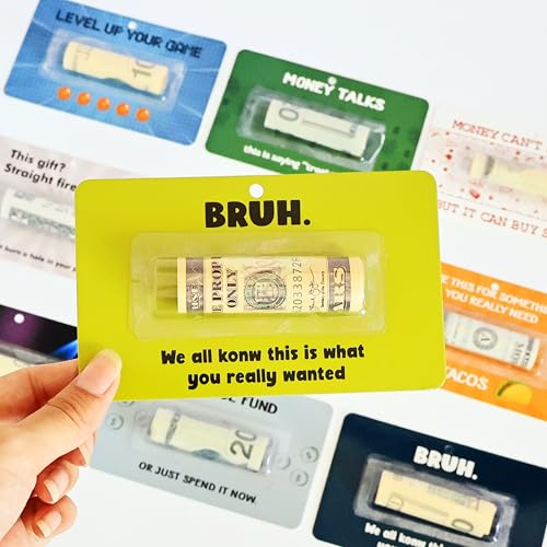 virsomier 10pcs Funny Cash Gift Cards - Money Holder for Gifting Cash, Checks - Give Cash as a Gift for Birthday, Holiday, Graduation, Christmas and Easter (Green)