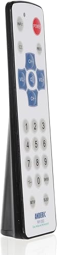 Miniatura 6 de Paquete de 2 RR1002 - Control remoto universal para TV de 1 dispositivo, simple e impermeable, con superficie fácil de limpiar, control remoto