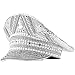 Fashion Sergeant Hat with Rhinestones Bridal Shower Bachelorette Party Night Club Captain Women Headdress Party Accessories Silver