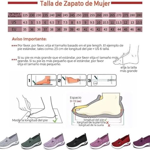 Enjerr Orthopedic Shoes Womens, Women Wide Width Breathable Walking Comfortable Slip on Sneakers, Breathable Mesh Knitted Sneakers, Arch Support Sneakers2