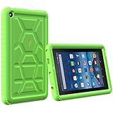 Poetic TurtleSkin Fire 7 2015 Rugged Case Cover With Heavy Duty Protection Silicone and Sound-Amplification feature for Amazon Fire 7 5th Gen (Previous Generation - 5th) 2015 release Green