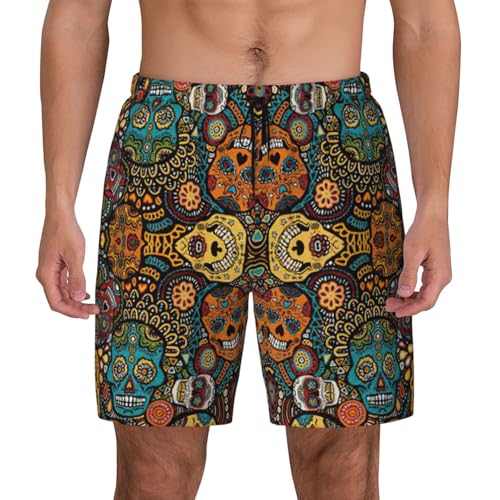 Short de bain homme crânes en sucre anti-humidité pour le plein air
