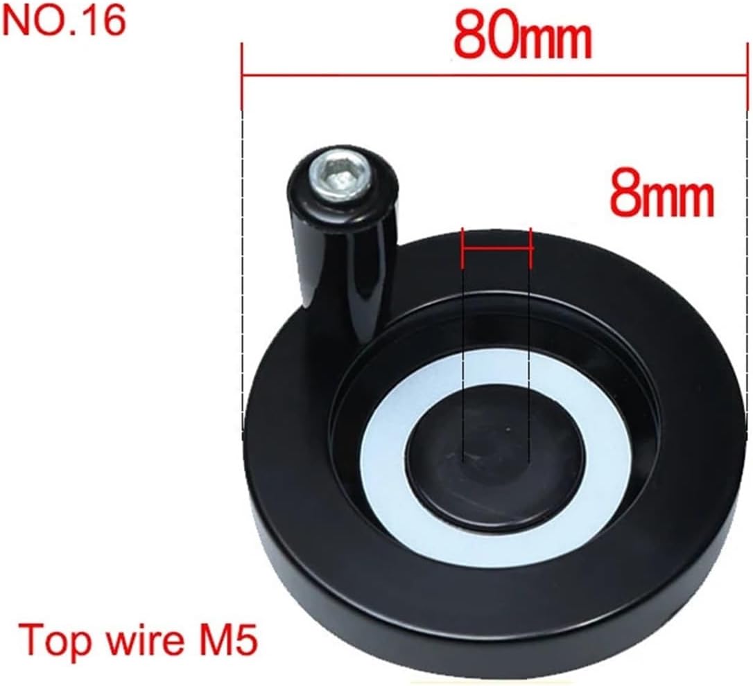 1Pcs Plastic Handwheel Round Smooth Hole Alloy Lathe Milling Machine Hand Wheel with Rotating Handle Machine Accessories Tools(17)