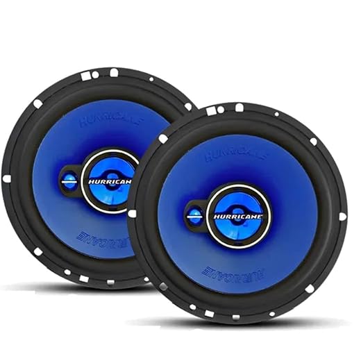 Par de Alto Falantes Triaxial Universal 6" 100W RMS Hurricane TRIAK6, Azul