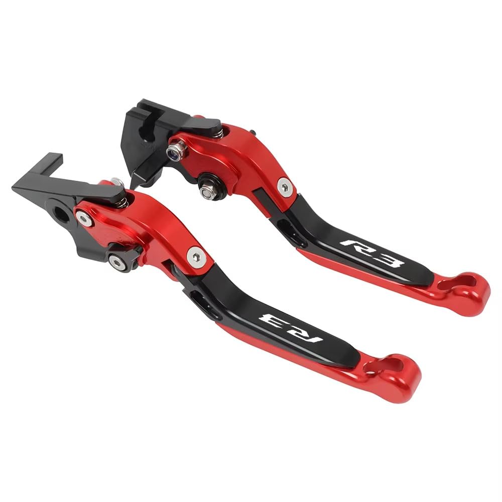 Pvxecag Color R Folding Clutch Lever Motorcycle Accessories Folding Brake Clutch Levers Handlebar Grips For Yzf R3 Yzfr3 2015-2020 For Yzf-R3 Handle Lever