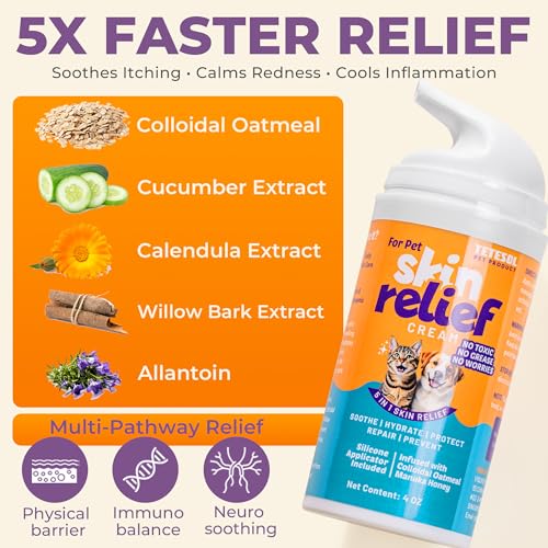 5% Off Dog Itchy Skin Relief Cream with Colloidal Oatmeal - Image 7
