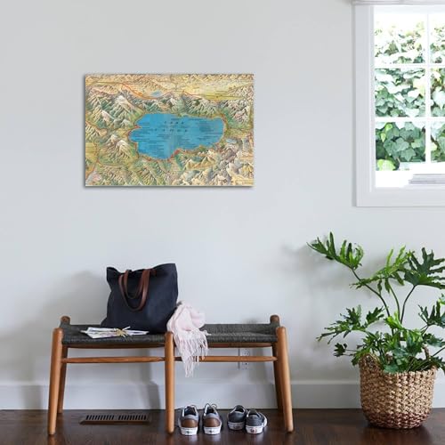 ART.COM Wall Art Print Old Map of Lake Tahoe Area, 36" x 24" by ART.COM - Used condition - Image 2