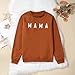 Mommy and Me Matching Outfits Family Halloween Costume Pumpkin Sweatshirt Shirt Long Sleeve Pullover Sweater Tops (Mom, Mommy and me Outfits Brown, L)