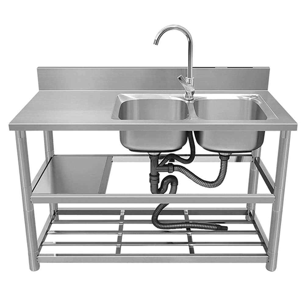 Buy Free Standing StainlessSteel Sink Commercial Restaurant Double