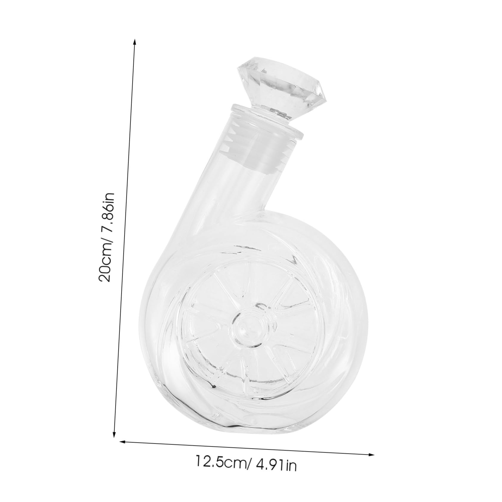 Caraffa Decanter Whisky in Vetro 500ml per Alcolici | 1 Pezzo, Uso Bar e Hotel, Contenitore per Versare e Conservare Liquori