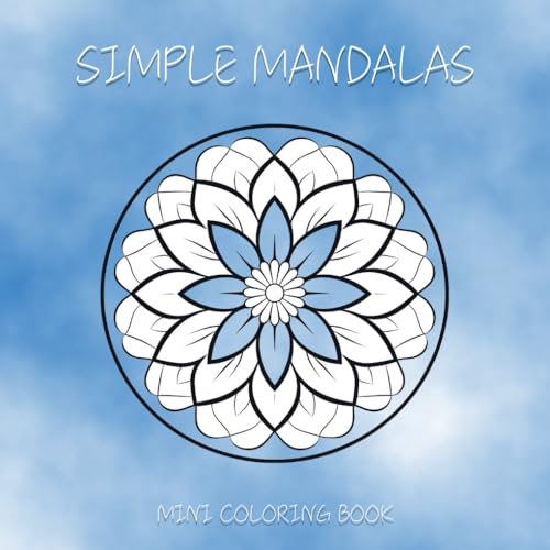 Simple Mandalas: Mini Coloring Book | Pocket size adult coloring books 6x6 image 2