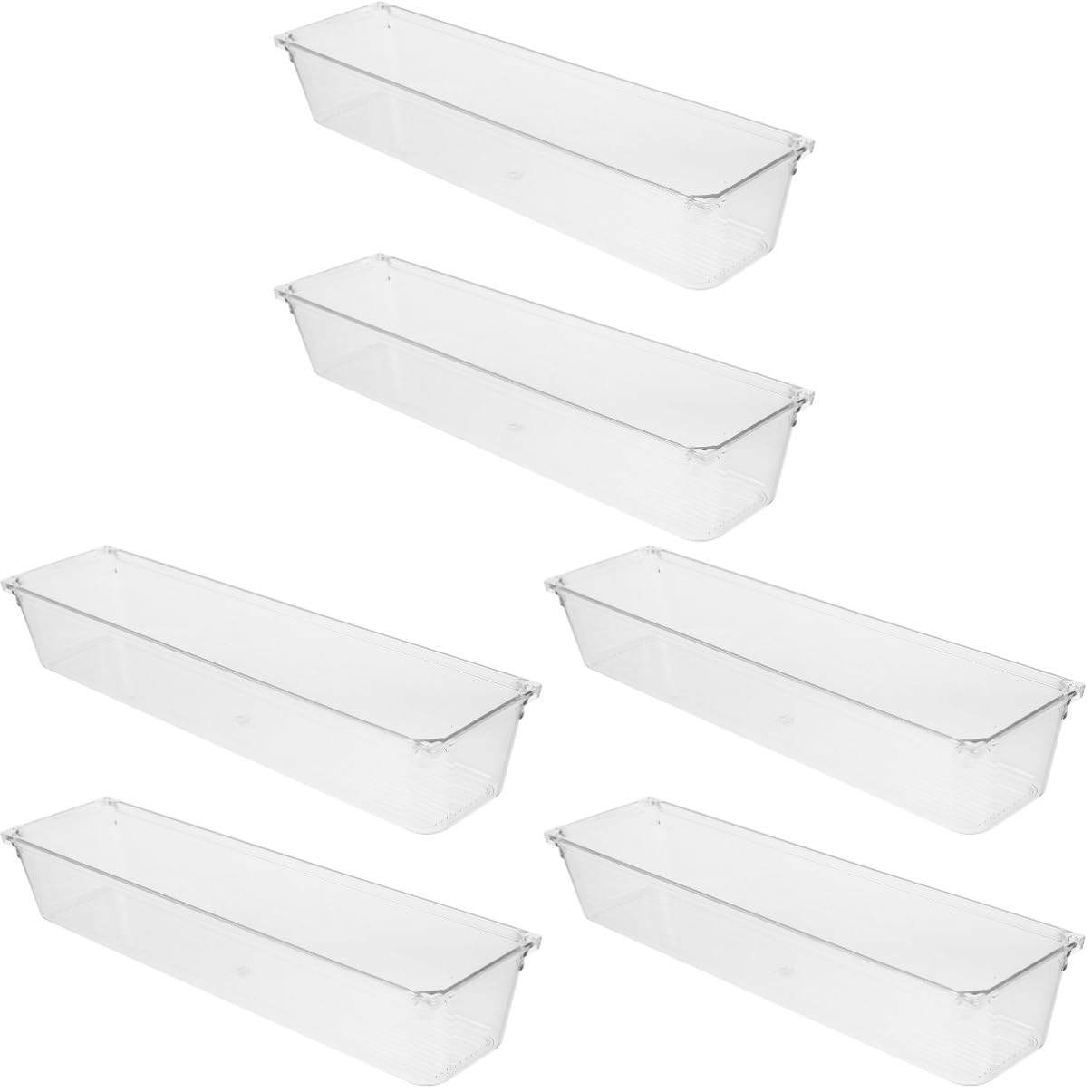 DECHOUS 3 Set Contenitore Trasparente Per Frigorifero Contenitori Per Cosmetici Contenitore Per Cosmetici Cosmetico Contenitori Di Stoccaggio Chiaro Cucina Organizer Per Cassetti 2 Pezzi*3
