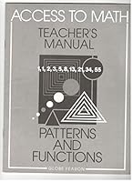 Access to Math: Patterns and Functions--Teacher's Resource Manual 0835915433 Book Cover