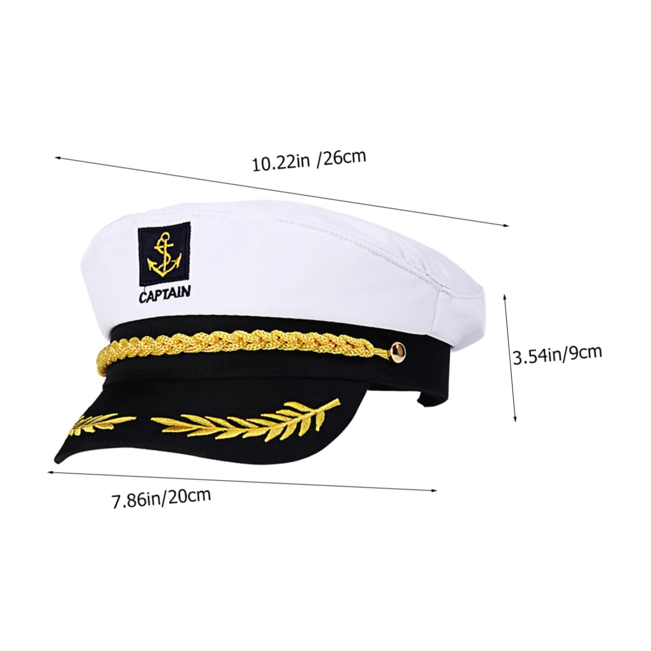 20 Cappelli da Capitano per Cosplay, in Cotone e Plastica, Confortevoli e Resistenti allo Sbiadimento, per Mascherata e Decorazione