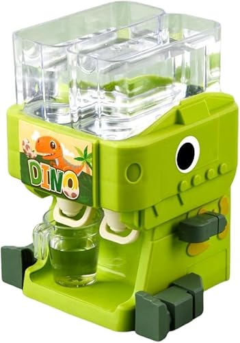 RMISODO Mini dispensador de agua para niños, adorable máquina de agua de dinosaurio, doble salida de agua, fuentes de agua potable, juguetes para