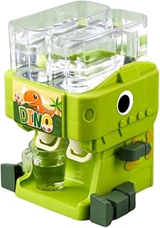 RMISODO Mini Water Dispenser for Kids Adorable Dinosaur Water Machine Kids, Double Water Outlet Drinking Water Fountains Toys for Kids (Green)
