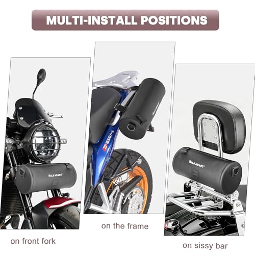 Alforjas para motocicleta WILD HEART, impermeables, con correa para hombro, multifuncionales y compatibles universalmente (Negro) miniatura 4