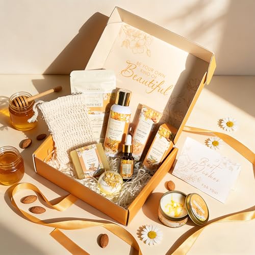 image for VKTASIMK Birthday Gifts for Women, Almond Milk & Honey Relaxing Spa Gi