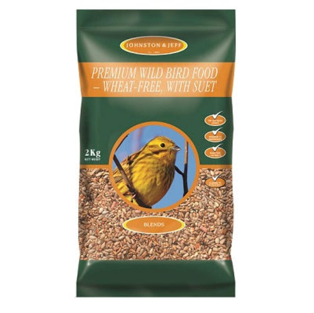 Johnston & Jeff Premium Wild Bird Food - Wheat-Free - Husk-Free - Sunflower Hearts