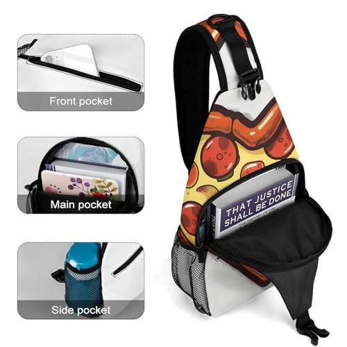 Bolso cruzado I Love Pizza para senderismo y viaje miniatura 4