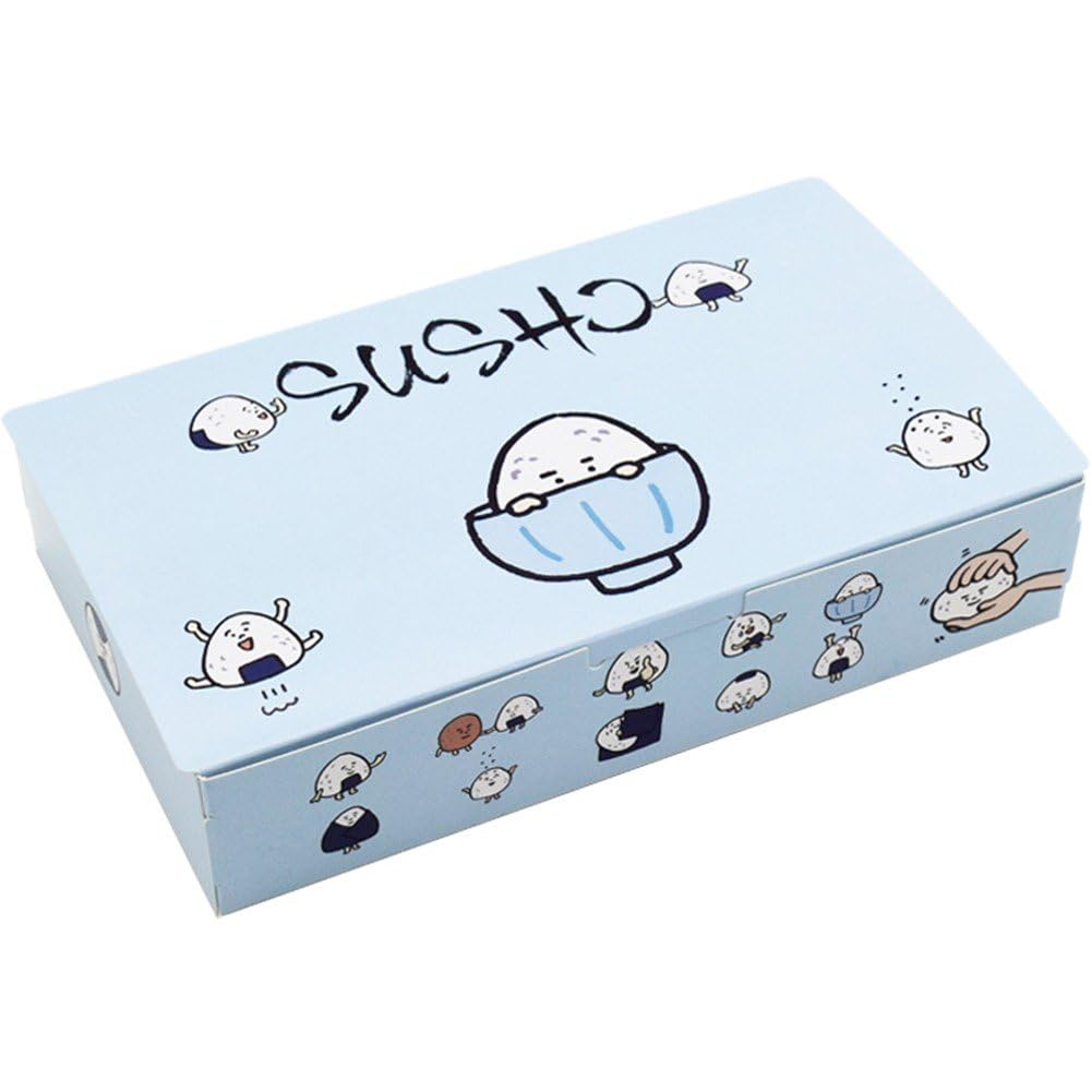 100 Pz/Set Scatole per Alimenti Asporto Piccole Scatole di Salumi Contenitori per Sushi USA E Getta Palline di Riso Fornitura di Imballaggi per Il Ristorante