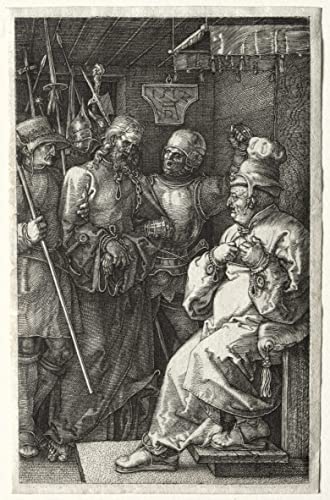 Tableau Le Christ devant Caïphe d'Albrecht Dürer impression d'art sur toile 60x90cm