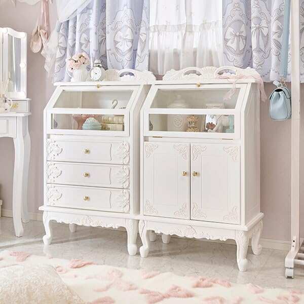 世田谷区手渡し限定】姫系 チェスト ハギハラ キャビネット MCC-6599WH