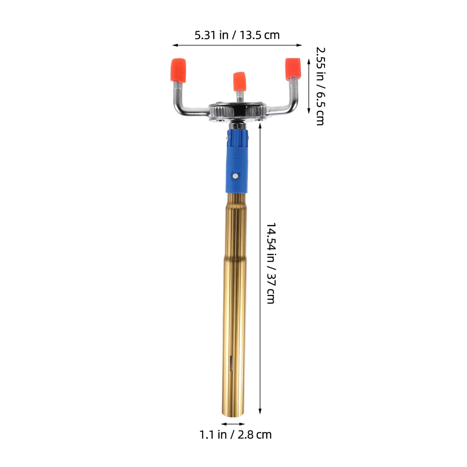 Herramienta Desmontaje Detector de Humo de Aleación de Aluminio, Tamaño Grande con Pinza Antideslizante y Poste de 30 Cm para Mantenimiento Seguro sin Escalera, Kit Profesional