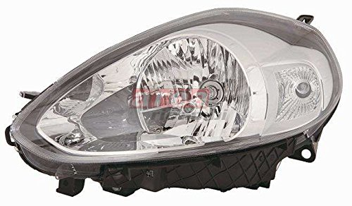 Faro anteriore h4 parabola cromata lato dx