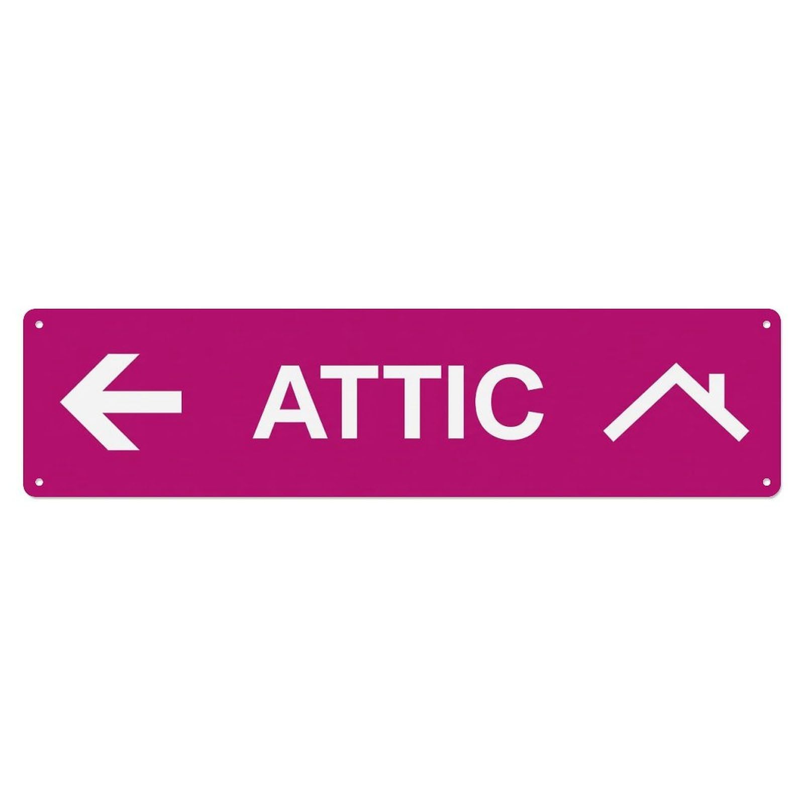 Okahys 4X16inch(10X40cm) Attic Left Arrow Direction Metal Tin Sign