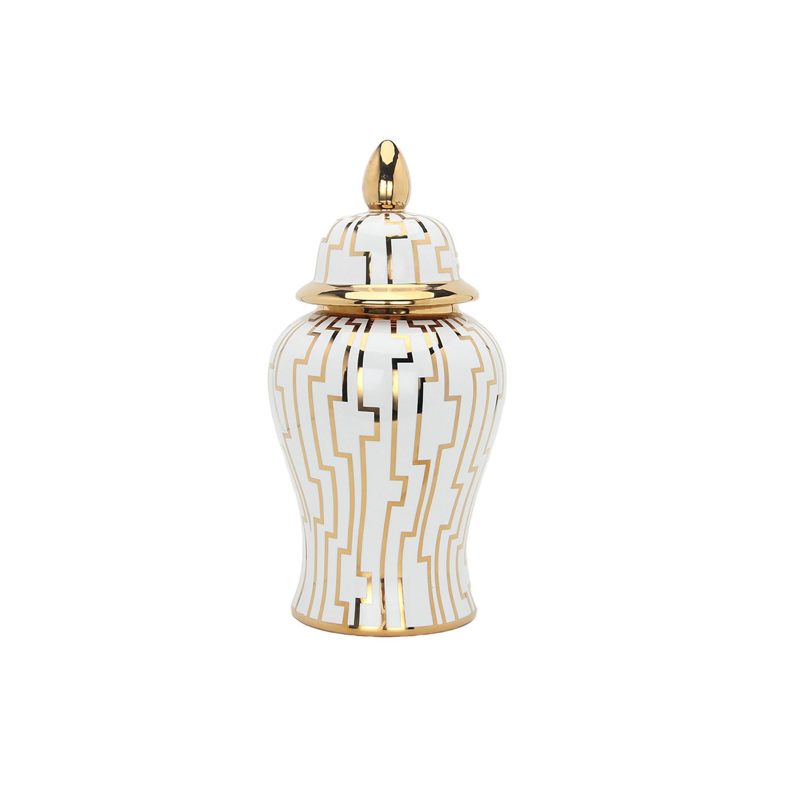 Grand vase pot de temple blanc : la décoration de maison idéale sur une console d'entrée