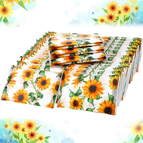 Image of Geyee 50 Pack Travel Tissue Packets Facial Paper Napkins, Sunflower