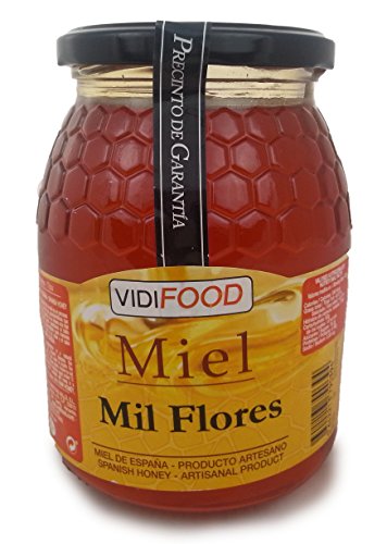 Miel de Mil Flores - 1kg - Producida en España - Tradicional & 100% pura - Aroma Floral y Sabor Rico y Dulce - Amplia variedad de Deliciosos Sabores Cover