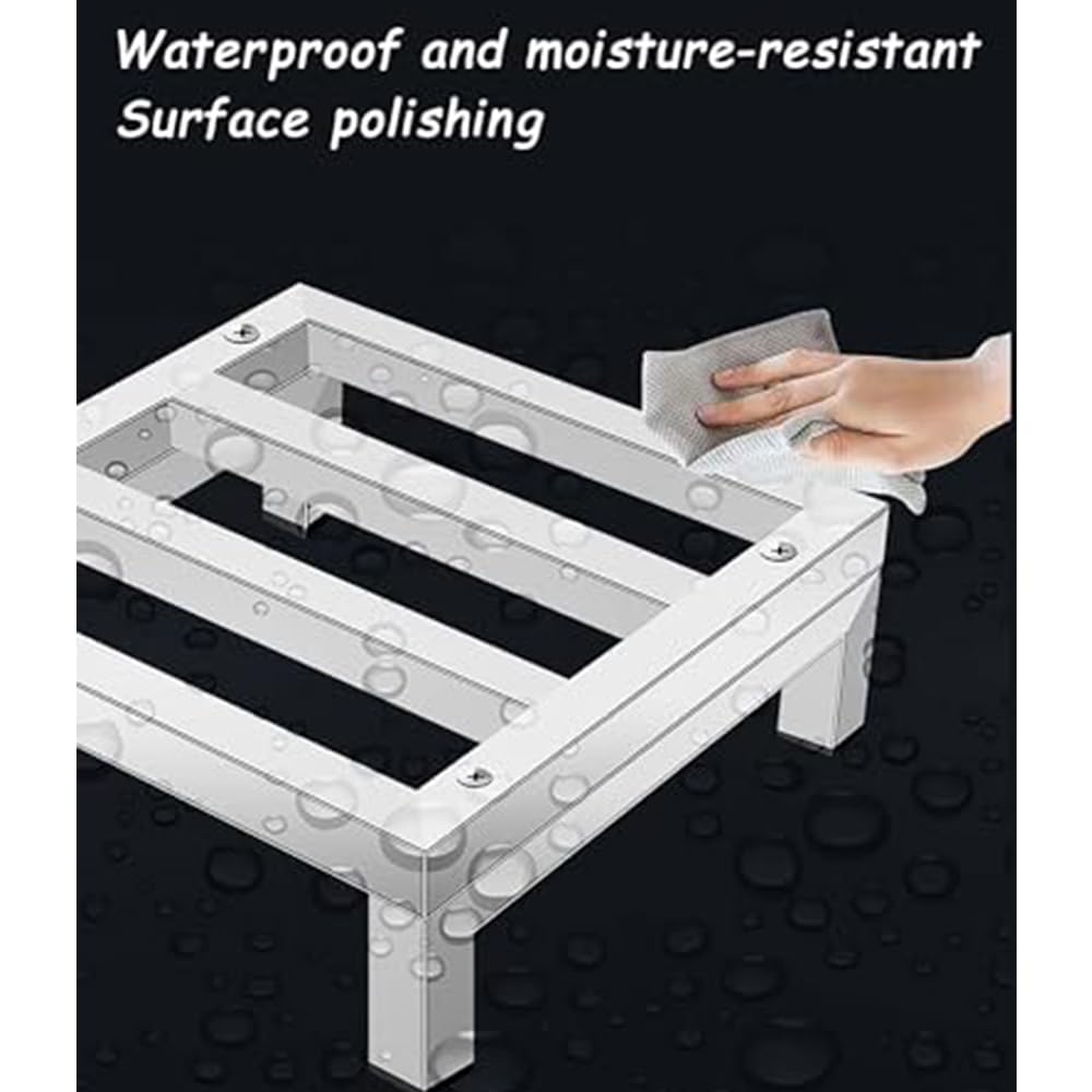 Piedini Antivibrazione Lavatrice Supporto Lavatrice Asciugatrice Kit Sovrapposizione per Asciugatrice Scaffale Lavatrice Rialzo per Lavatrice 45x45x15cm