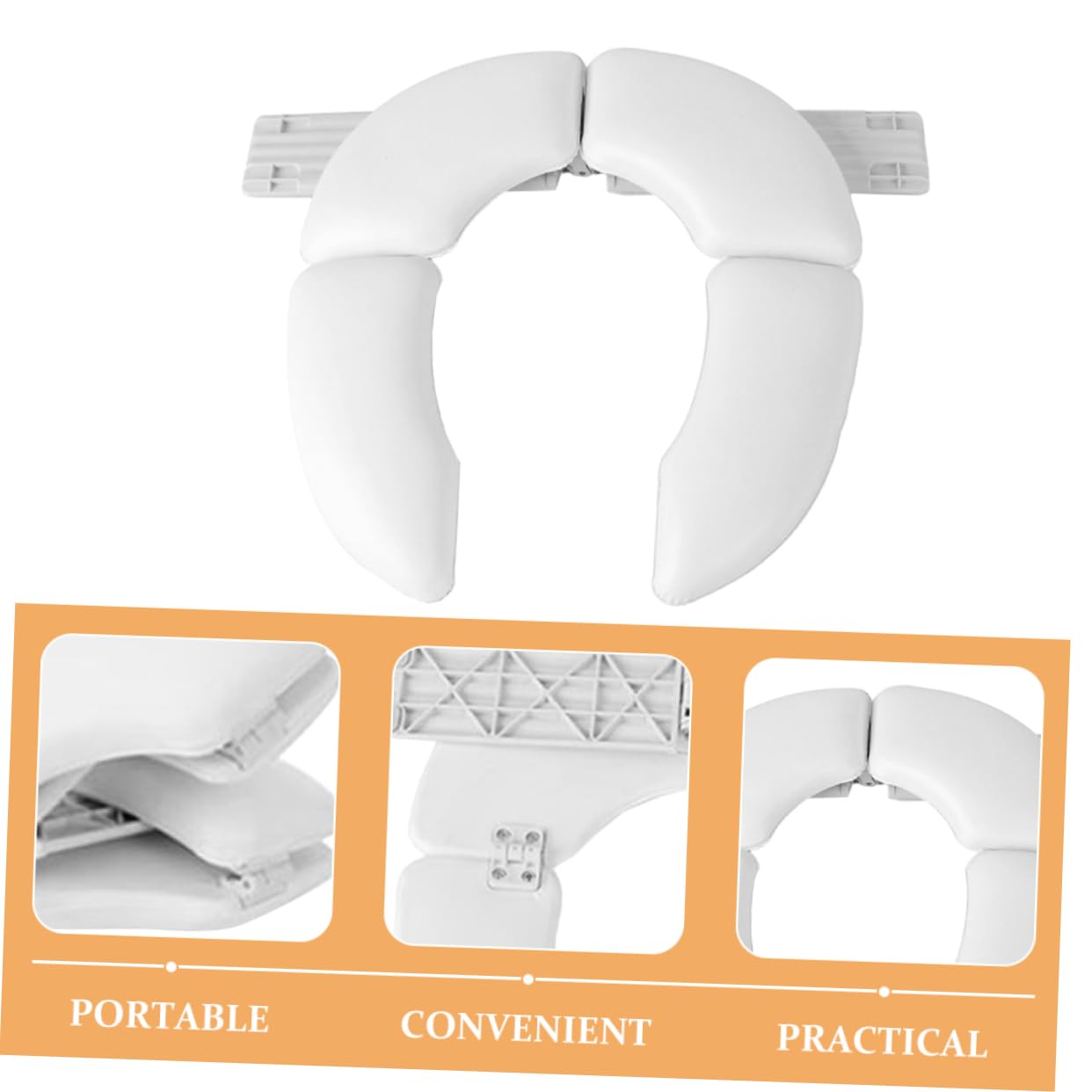 Riduttore Wc Ragazzo Ragazza Pieghevole Bianco per Viaggio, Sedile Training | Pp Pvc Abs, Superficie Morbida e Confortevole, Facile da Pulire, Finitura Precisa