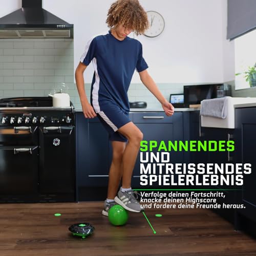 Strikesphere Smart Ball 1001CB-MTL Soccer Bot Indoor Fußballtrainer, schwarz, Einheitsgröße