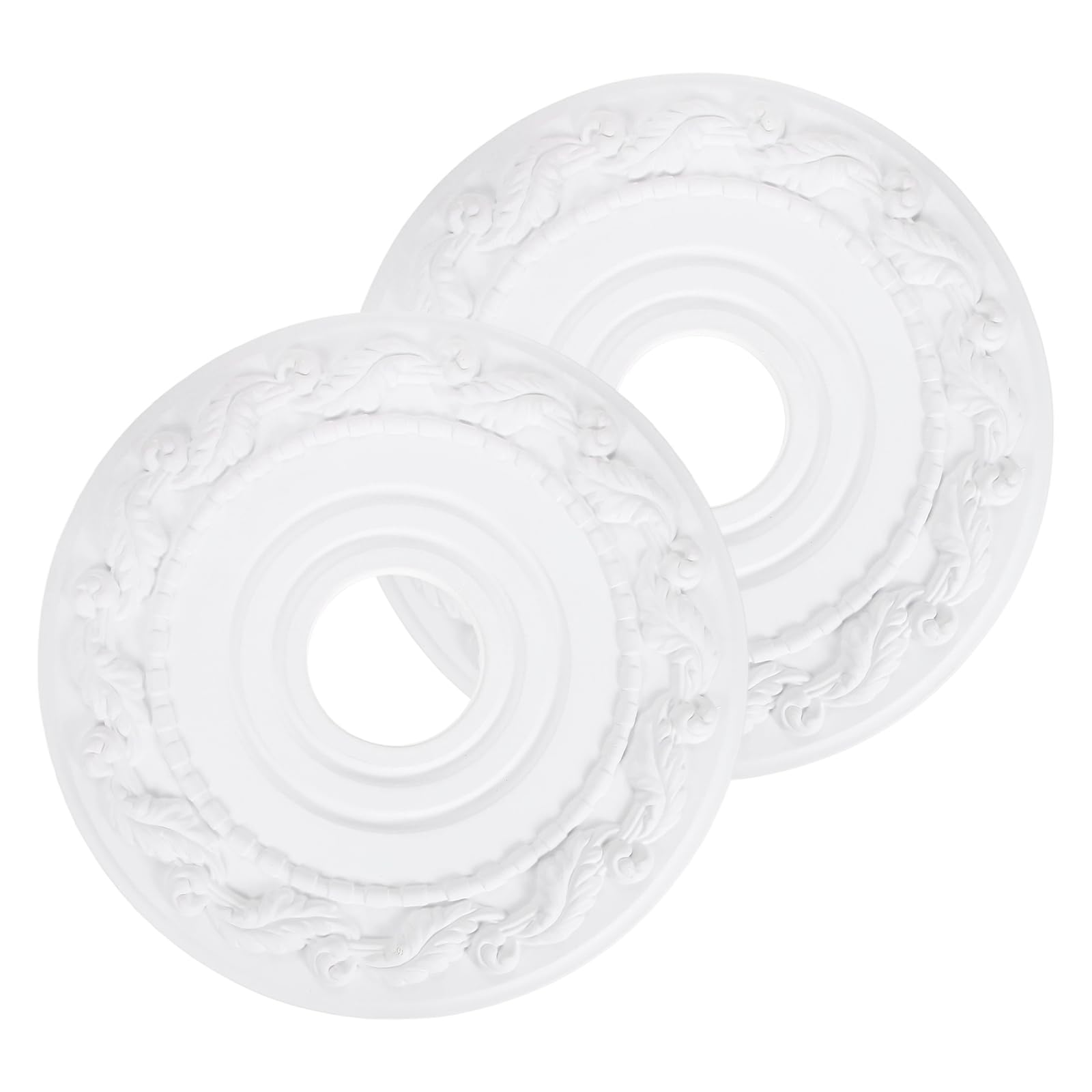 Rosace de plafond en PU de 16 pouces pour lustre et ventilateur lot de 2